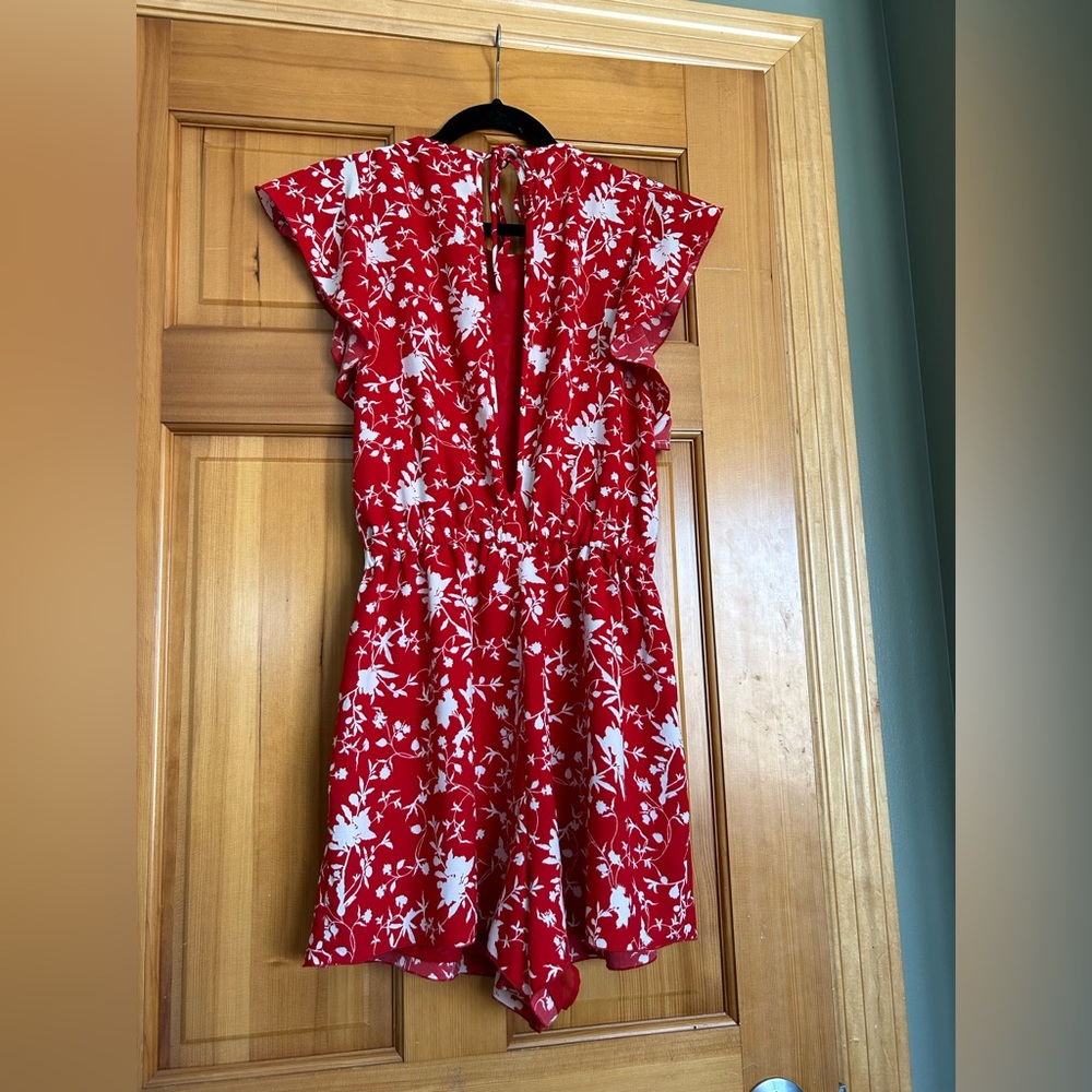 Aritzia red romper
